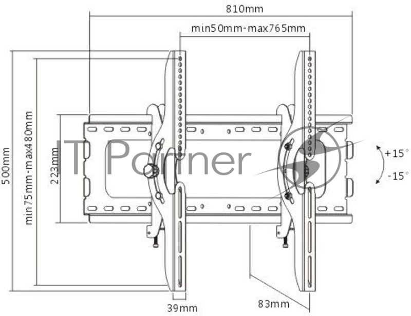 Кронштейн ЖК телевизор ULTRAMOUNTS UM843T 37- 75