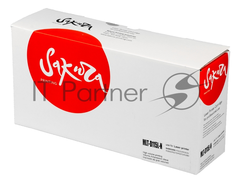 Картридж SAKURA MLTD115L-N для Samsung SL-M2620/2820, M2621/2671, M2670/2870, M2830/2880, черный, 3000 к. (обновленный чип)