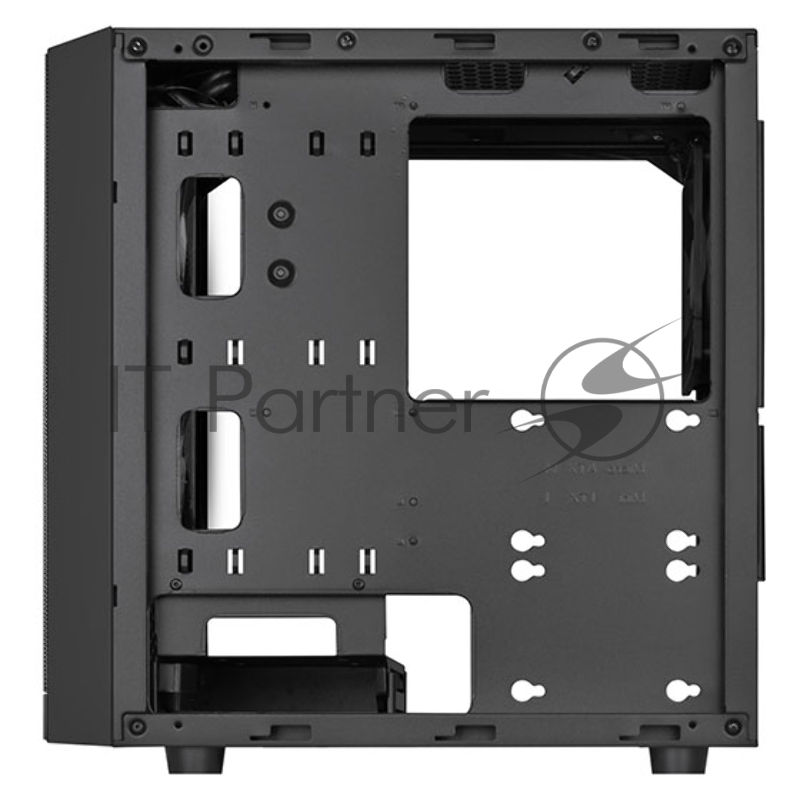 Корпус Silverstone SST-PS15B-PRO Precision Mini Tower Micro ATX Computer Case, tempered glass, 2x 120mm ARGB, 1x ARGB Controller, black