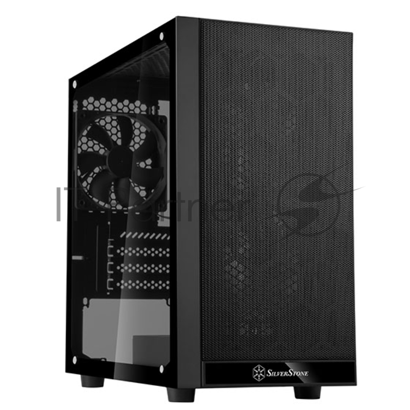 Корпус Silverstone SST-PS15B-PRO Precision Mini Tower Micro ATX Computer Case, tempered glass, 2x 120mm ARGB, 1x ARGB Controller, black