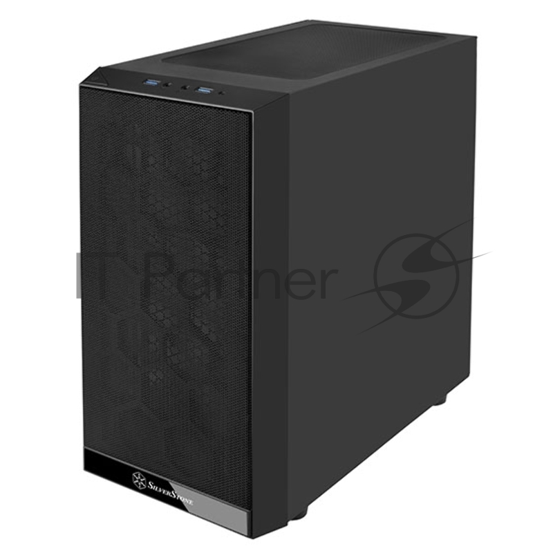 Корпус Silverstone SST-PS15B-PRO Precision Mini Tower Micro ATX Computer Case, tempered glass, 2x 120mm ARGB, 1x ARGB Controller, black