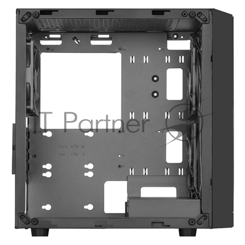 Корпус Silverstone SST-PS15B-PRO Precision Mini Tower Micro ATX Computer Case, tempered glass, 2x 120mm ARGB, 1x ARGB Controller, black