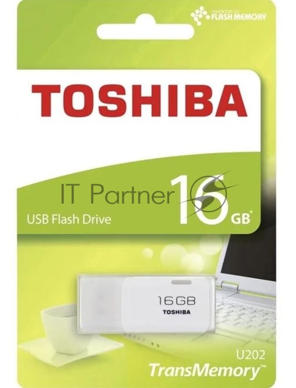 Флеш Диск Toshiba 16Gb kioxia TransMemory U202 LU202W016GG4 USB2.0 белый