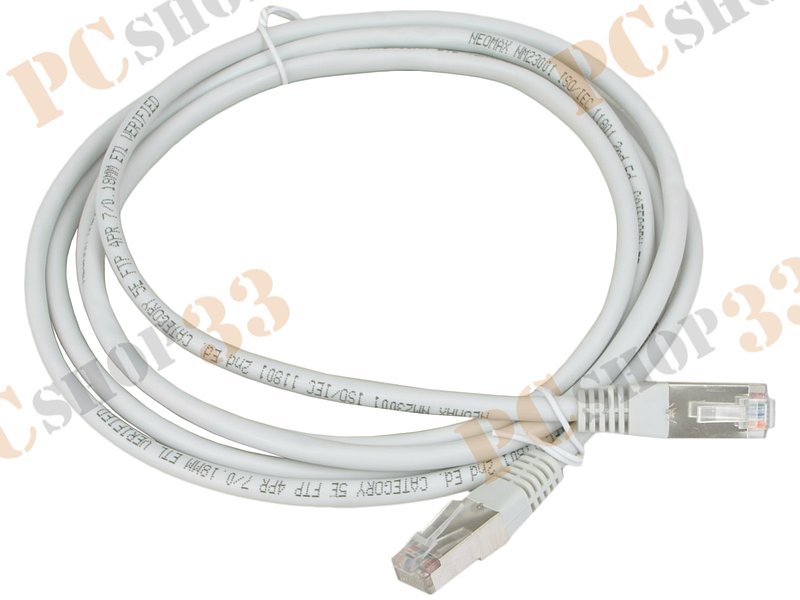 Патч-корд FTP 5e кат. Neomax NM23001-020-GR с разъемами RJ-45 (2.0м)