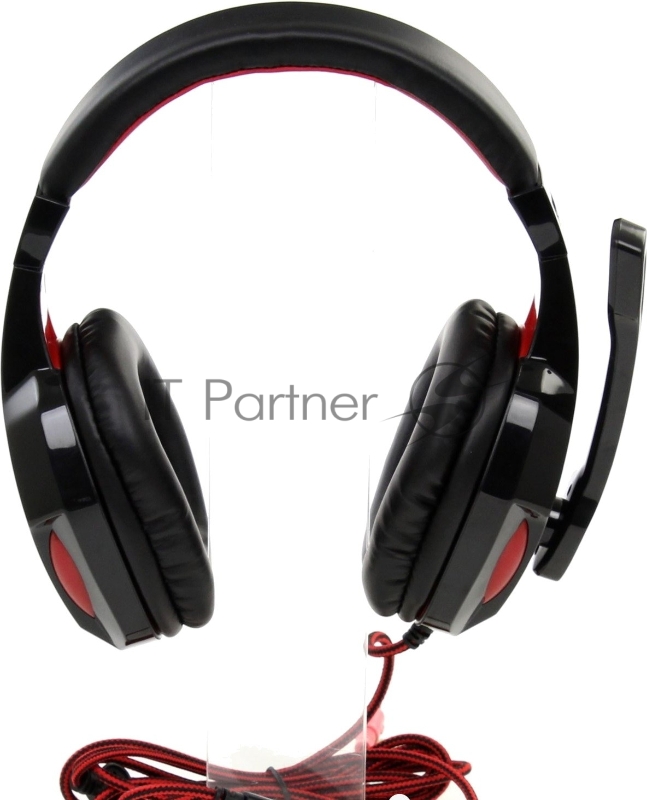 SVEN AP-G857MV Игровые наушники с микрофоном черно-красные (mini jack O 3,5 мм (4 pin), 40 мм)