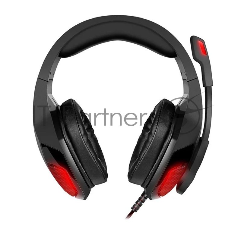 SVEN AP-U995MV Игровые стереонаушники с микрофоном черный-красный (USB, LED, 7.1, 50 мм)