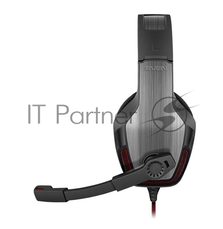 SVEN AP-U995MV Игровые стереонаушники с микрофоном черный-красный (USB, LED, 7.1, 50 мм)