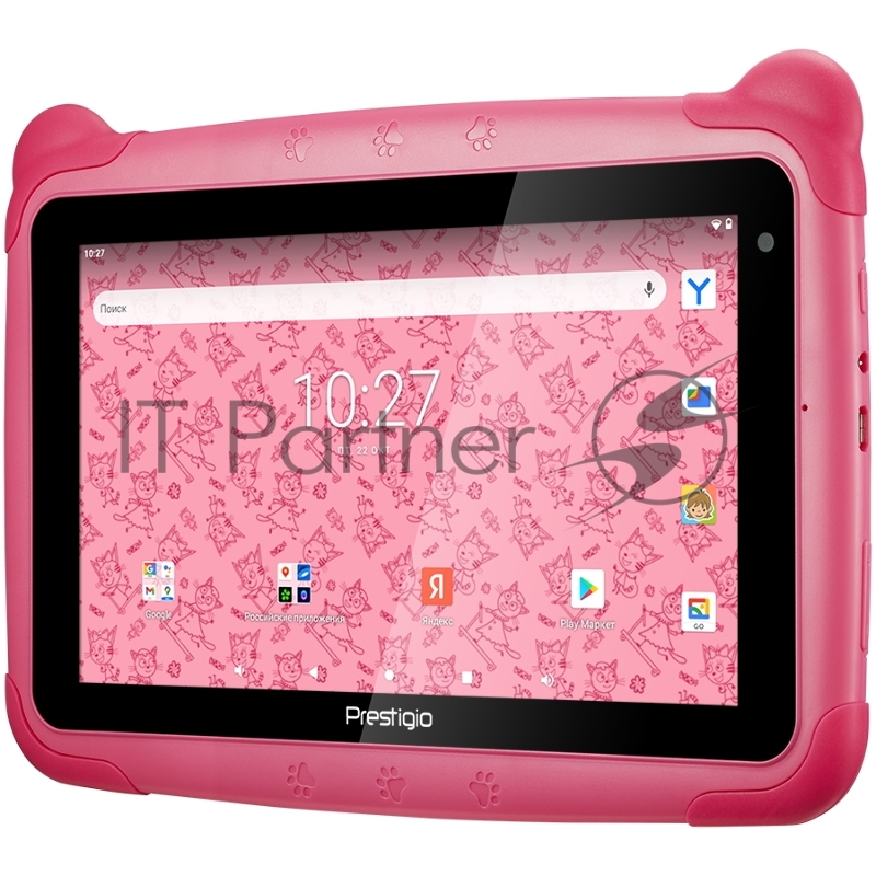 Планшет Prestigio Smartkids, PMT3997_WI_D_PKC, wifi, 7 1024*600 IPS display, up to 1.2GHz quad core processor, android 10(go edition), 1GB RAM+16GB ROM, 0.3MP front+2MP rear camera, 2500mAh battery