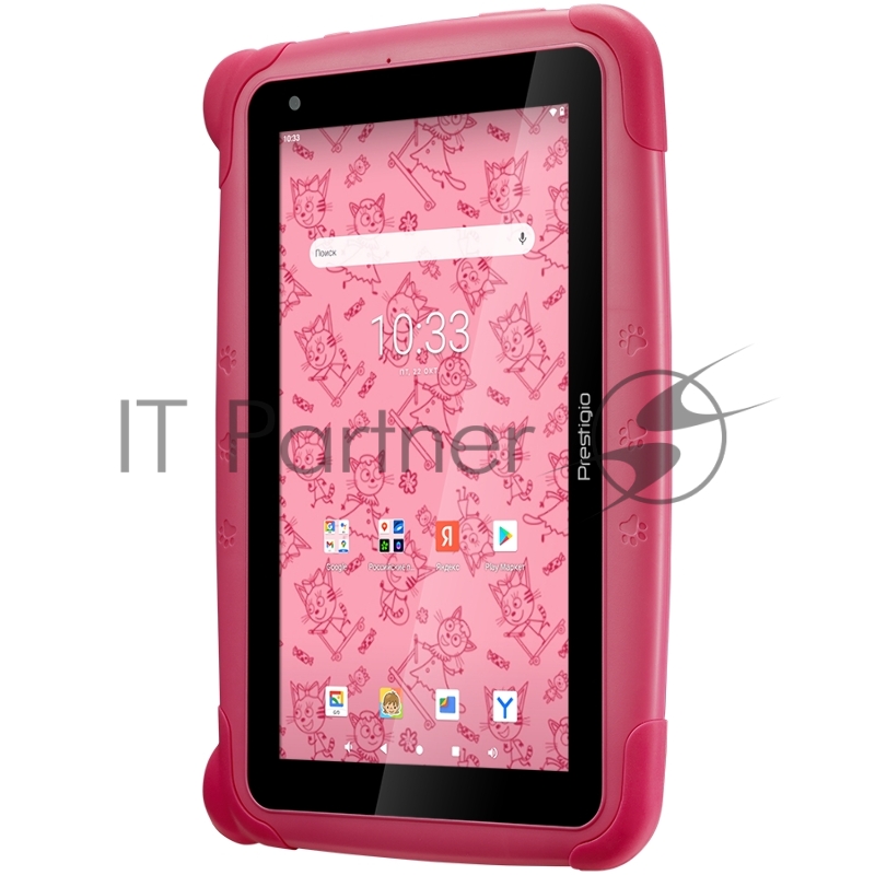 Планшет Prestigio Smartkids, PMT3997_WI_D_PKC, wifi, 7 1024*600 IPS display, up to 1.2GHz quad core processor, android 10(go edition), 1GB RAM+16GB ROM, 0.3MP front+2MP rear camera, 2500mAh battery