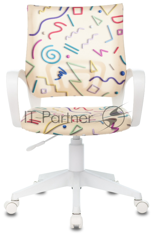 Кресло детское Бюрократ KD-W4 песочный Sticks 02 крестовина пластик белый пластик белый