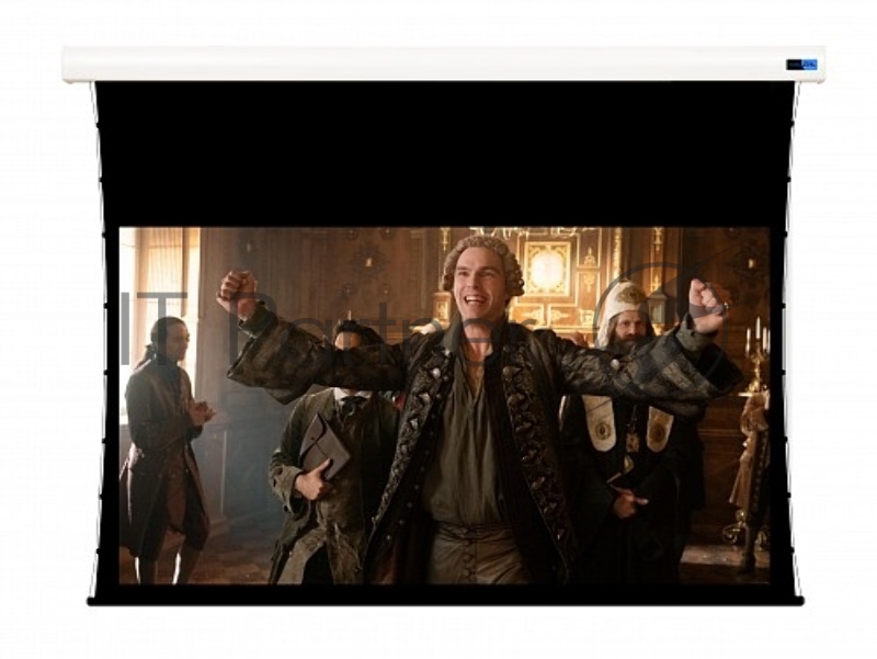 Экран Cinema SOK SCPSMT-221x12 Pro 100 16:9 настенно-потолочный, моторизов боковым натяжением, White PVC, белый корпус, ED 60см