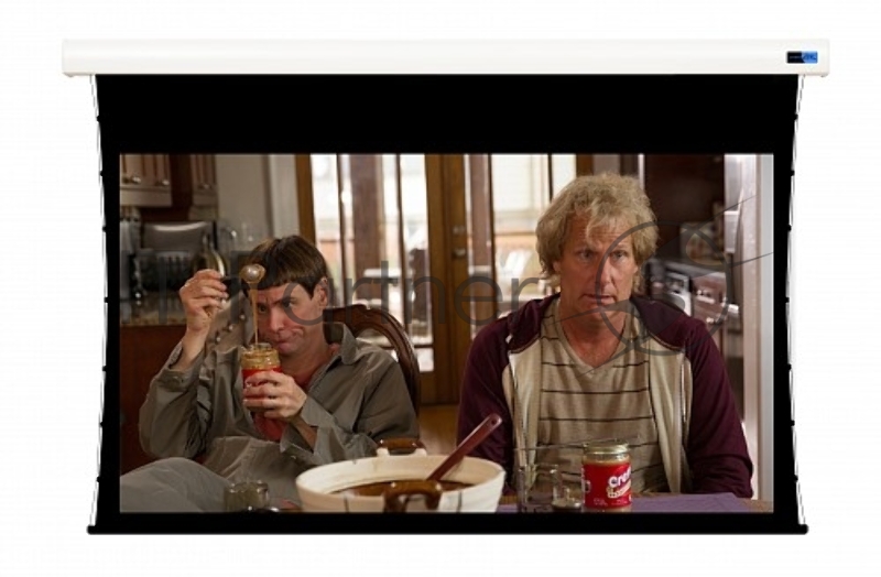 Экран Cinema SOK SCPSMT-332x18 Pro 150 16:9 настенно-потолочный, моторизов боковым натяжением, White PVC, белый корпус, ED 30см