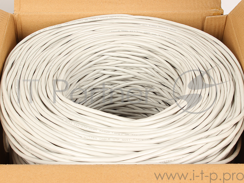 Кабель UTP 5e кат. VCOM VNC1100, 4 пары, однож., 24AWG/0.51мм, CCAW (305м)