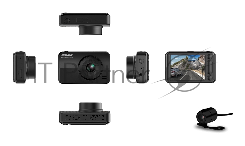Видеорегистратор Digma FreeDrive 119 DUAL черный 1.3Mpix 1080x1920 1080p 140гр. GP2247