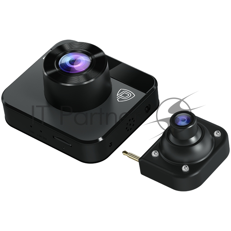 Видеорегистратор Prestigio RoadRunner 380, 2.0 (320x240) IPS display, Dual camera: front - FHD 1920x1080@30fps, HD 1280x720@30fps, interior - HD 1280x720@30fps, Jieli AC5401A, 2 MP CMOS GC2053 image sensor, 2 MP camera, 140° Viewing Angle, Night Visi