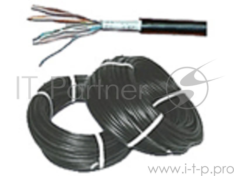 Кабель FTP 5e кат. Neomax NM20031, 4 пары, однож., 24AWG/0.51мм, медь (305м), наружный, черный