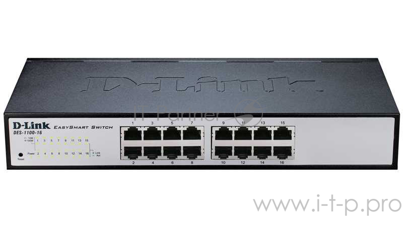 Коммутатор 1U 19 RM D-Link DES-1100-16/A2A 16 портов 100Мбит/сек., управляемый