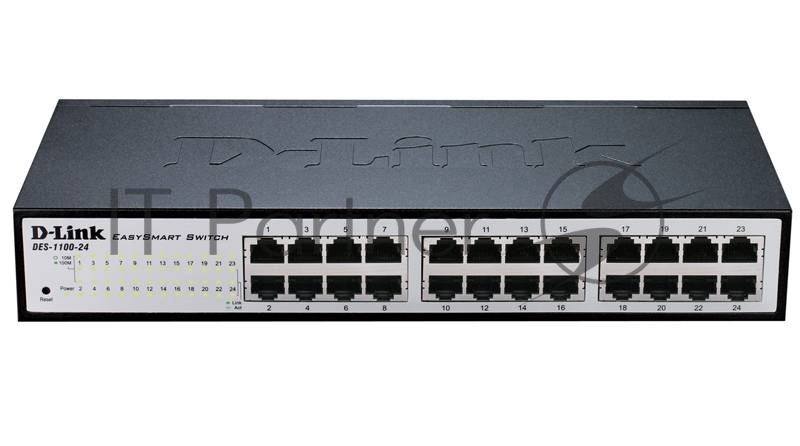 Коммутатор 1U 19 RM D-Link DES-1100-24/A2A 24 порта 100Мбит/сек., управляемый