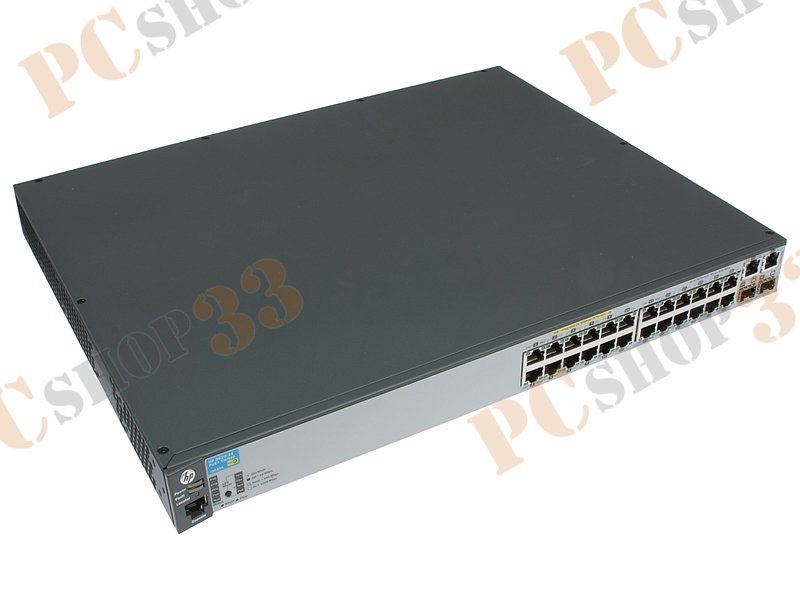 Коммутатор 1U 19 RM HP 2620-24-PoE+ 24 порта 100Мбит/сек. + 2 порта 1Гбит/сек. + 2 порта SFP, управляемый