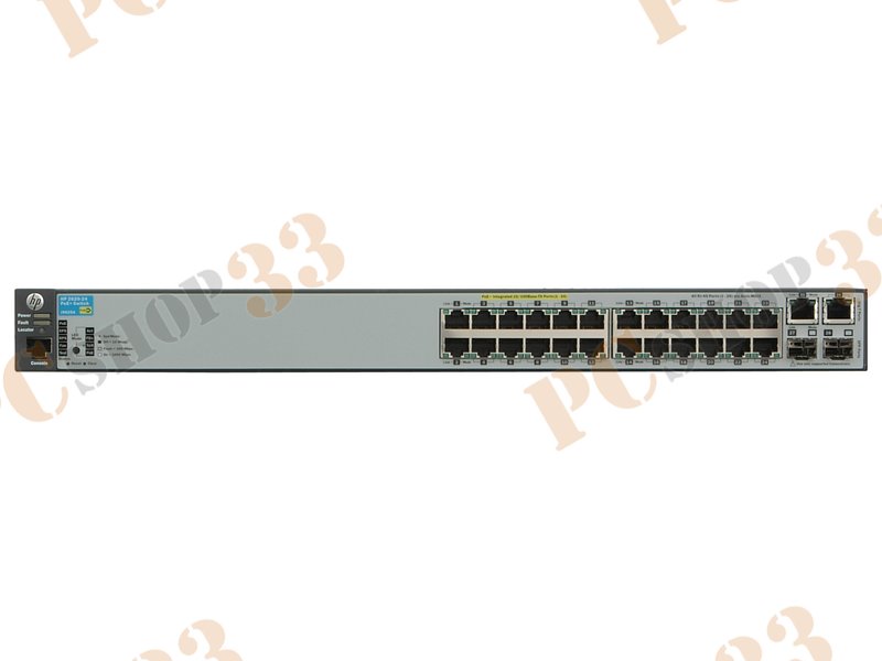 Коммутатор 1U 19 RM HP 2620-24-PoE+ 24 порта 100Мбит/сек. + 2 порта 1Гбит/сек. + 2 порта SFP, управляемый