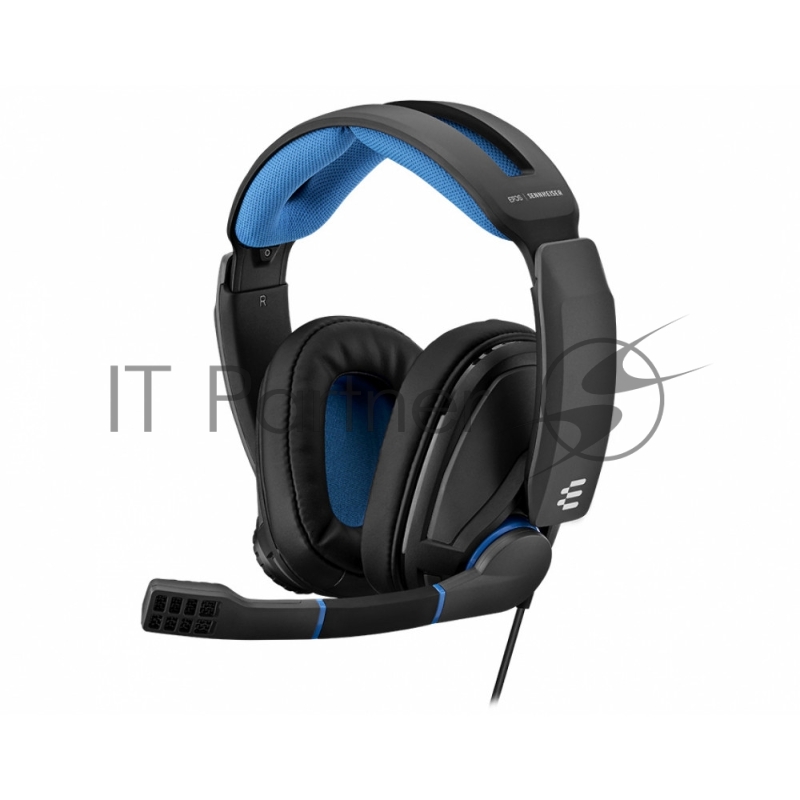 EPOS GSP 300 чёрно-синяя игровая гарнитура (Sennheiser, mini jack 3.5 мм, PC / Soft phone, PS4, Xbox One, Nintendo Switch, Mac OSX, PS5, Xbox Series