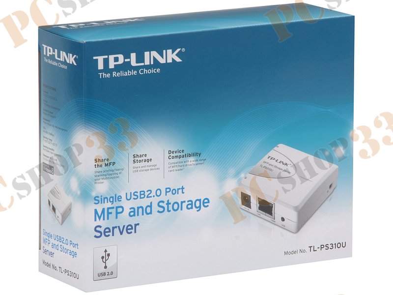 Принт-сервер TP-Link TL-PS310U 100Мбит/сек. (USB2.0)
