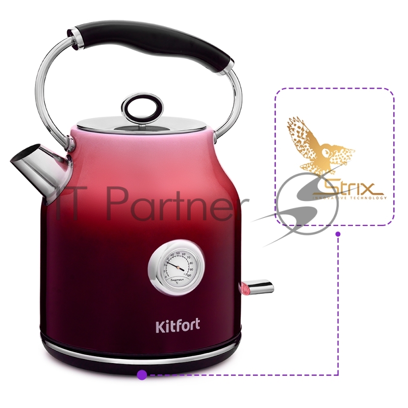 Чайник Kitfort КТ-679-1 красный