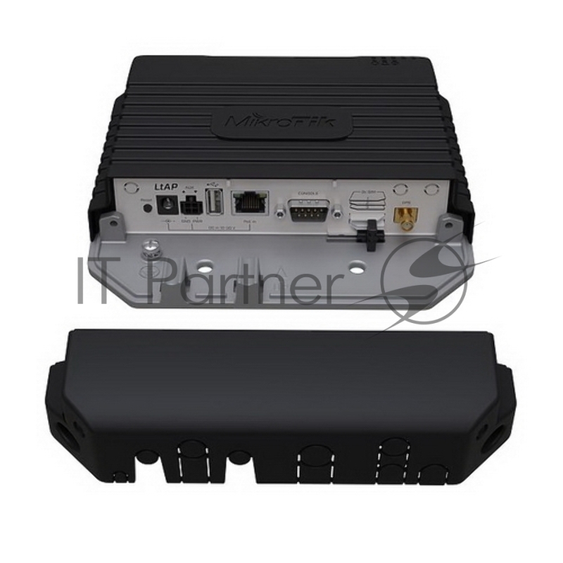 Точка доступа RBLtAP-2HnD&R11e-LTE LtAP LTE kit with dual core 880MHz CPU, 128MB RAM, 1 x Gigabit LAN, built-in High Power 2.4Ghz 802.11b/g/n Dual Chain wireless with integrated antenna, LTE modem (for International bands 1/2/3/5/7/8/20/38/40) with i