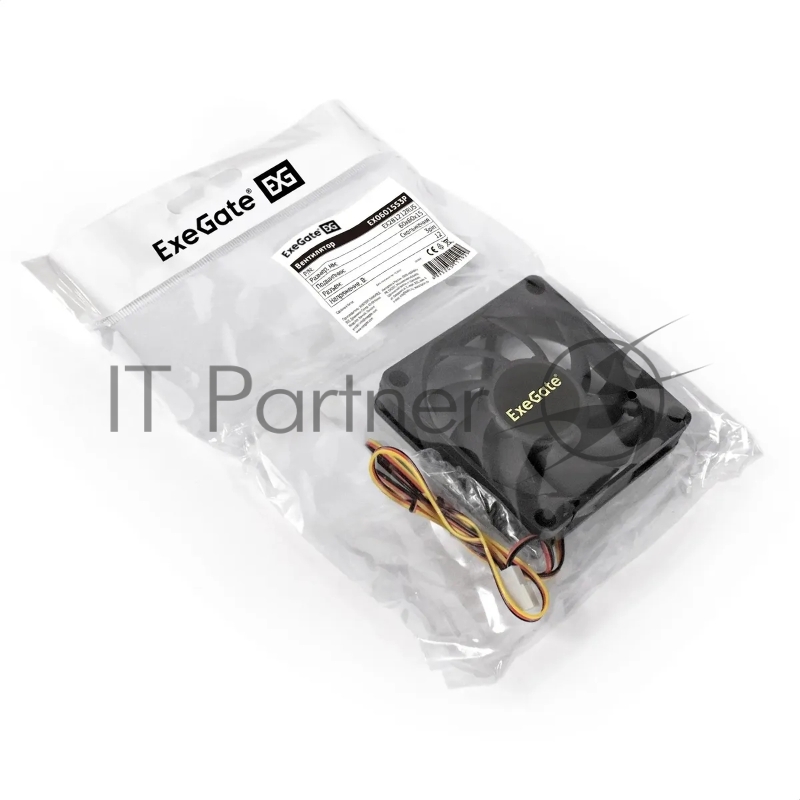 Exegate EX281212RUS Вентилятор ExeGate Mirage-S 60x60x15 подшипник скольжения, 3500 RPM, 26dB, 3pin