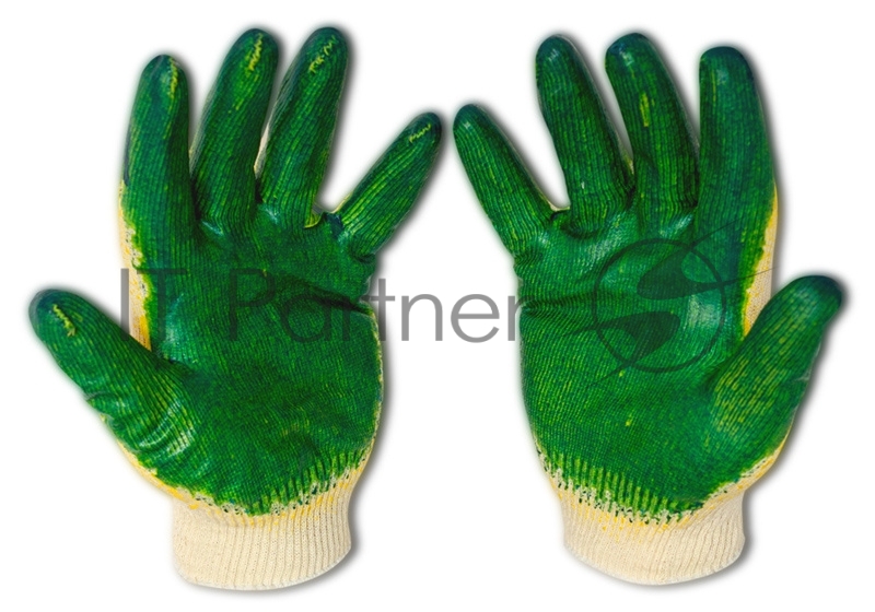 Перчатки х/б Обливные универсальный (упак.:1 пара) белый