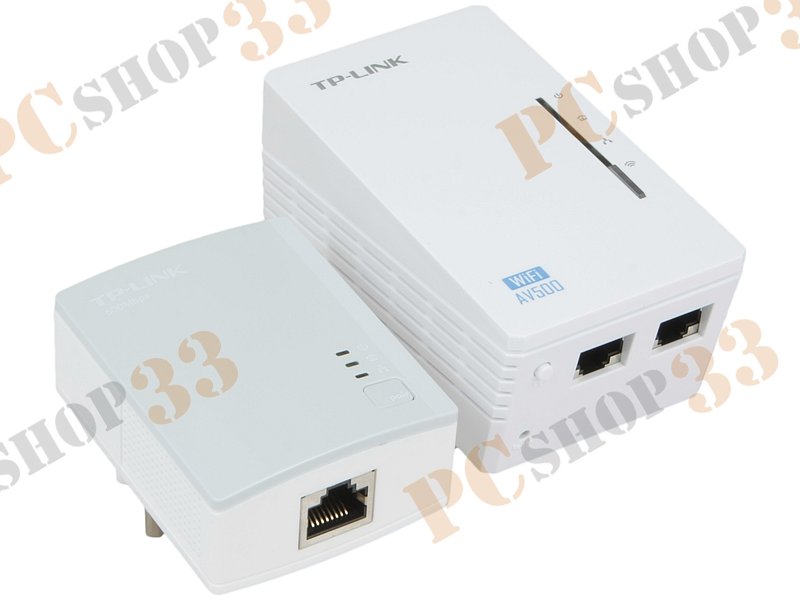 Powerline-адаптер TP-Link TL-WPA4220KIT 2 порта 100Мбит/сек. + WiFi 300Мбит/сек.