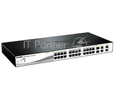Коммутатор 1U 19 RM D-Link DES-1210-28P/C2A 24 порта 100Мбит/сек. + 2 порта 1Гбит/сек. + 2 порта 1Гбит/сек./SFP, управляемый