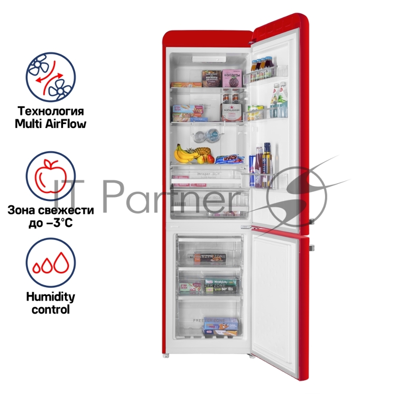 Холодильник MAUNFELD MFF186NFRR