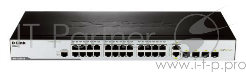 Коммутатор 1U 19 RM D-Link DES-3200-28/C1A 24 порта 100Мбит/сек. + 2 порта 1Гбит/сек./SFP + 2 порта SFP, управляемый