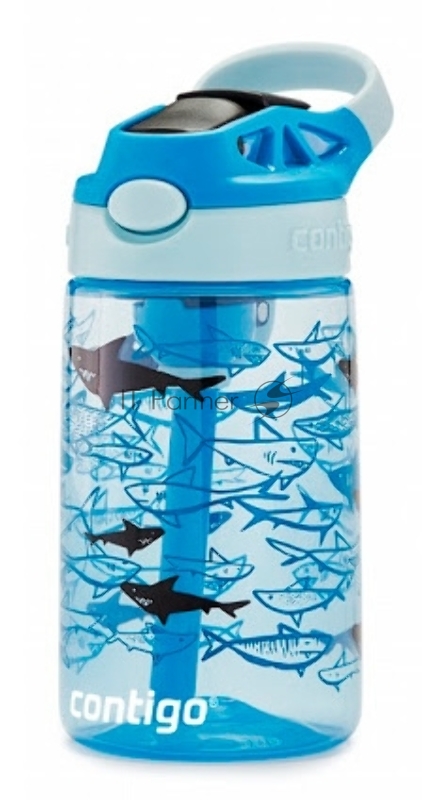 Бутылка Contigo Gizmo Flip 0.42л синий/черный пластик (компл.:трубочка) (2127476)