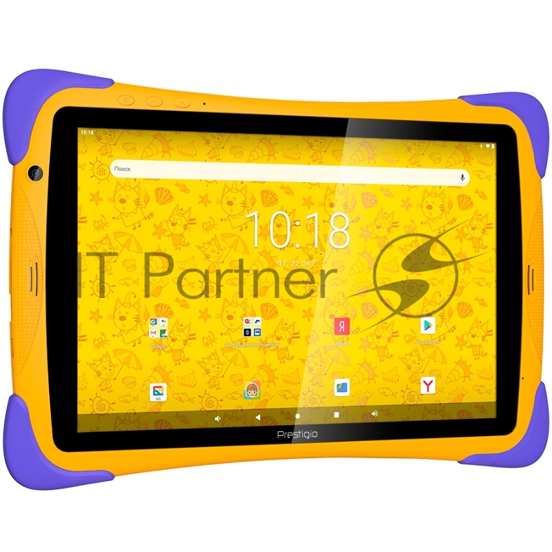 Планшет Prestigio SmartKids UP, 10.1 (1280*800) IPS display, Android 10 (Go edition), up to 1.5GHz Quad Core RK3326 CPU, 1GB + 16GB, BT 4.0, WiFi, 0.3MP front cam + 2.0MP rear cam, USB ype-C, microSD card slot, 6000mAh battery. Color: orange-violet