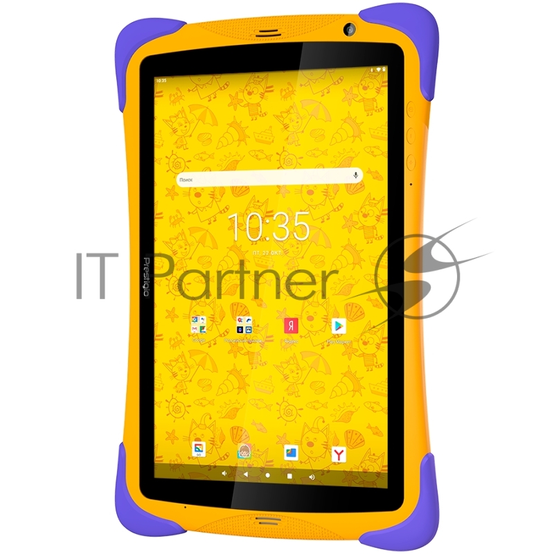 Планшет Prestigio SmartKids UP, 10.1 (1280*800) IPS display, Android 10 (Go edition), up to 1.5GHz Quad Core RK3326 CPU, 1GB + 16GB, BT 4.0, WiFi, 0.3MP front cam + 2.0MP rear cam, USB ype-C, microSD card slot, 6000mAh battery. Color: orange-violet