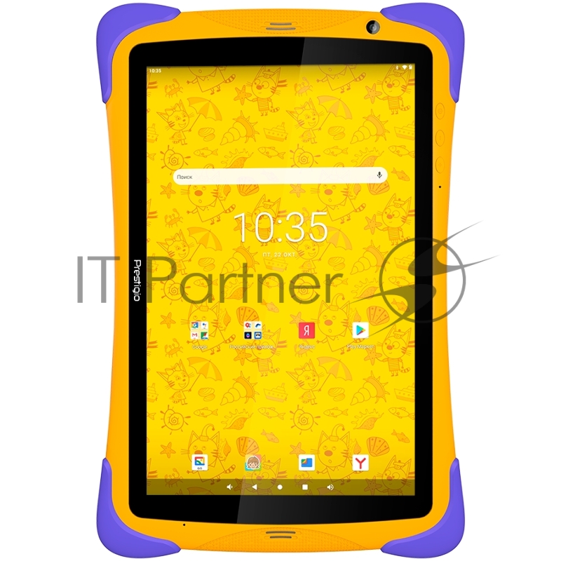 Планшет Prestigio SmartKids UP, 10.1 (1280*800) IPS display, Android 10 (Go edition), up to 1.5GHz Quad Core RK3326 CPU, 1GB + 16GB, BT 4.0, WiFi, 0.3MP front cam + 2.0MP rear cam, USB ype-C, microSD card slot, 6000mAh battery. Color: orange-violet