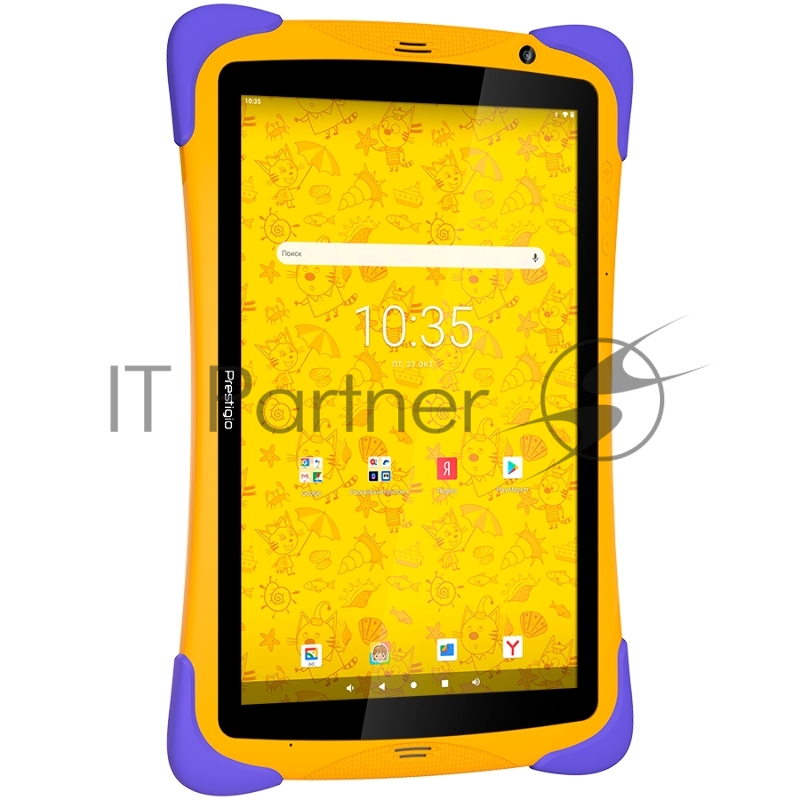Планшет Prestigio SmartKids UP, 10.1 (1280*800) IPS display, Android 10 (Go edition), up to 1.5GHz Quad Core RK3326 CPU, 1GB + 16GB, BT 4.0, WiFi, 0.3MP front cam + 2.0MP rear cam, USB ype-C, microSD card slot, 6000mAh battery. Color: orange-violet