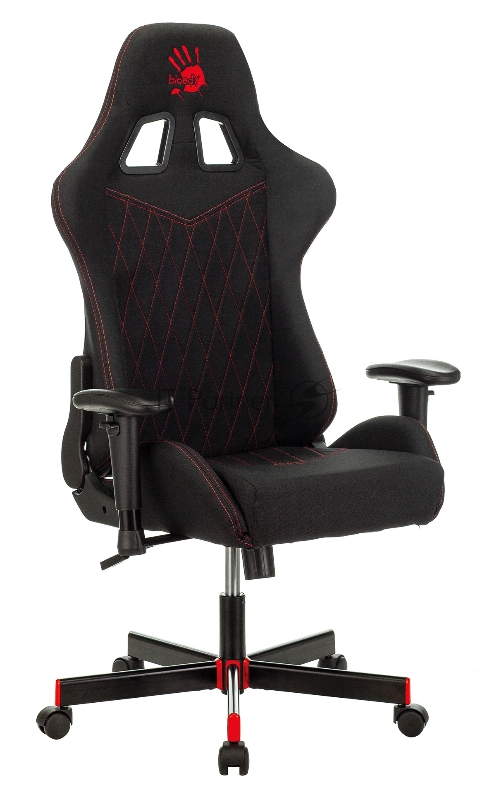 Кресло игровое A4Tech Bloody GC-850, черный ромбик, крестовина пластик