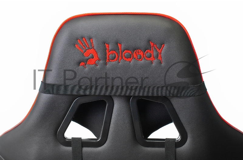 Кресло игровое A4Tech Bloody GC-400, черный/красный, крестовина пластик