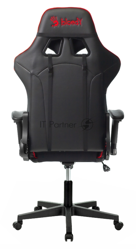 Кресло игровое A4Tech Bloody GC-400, черный/красный, крестовина пластик
