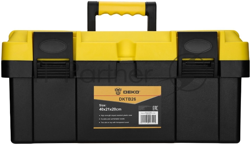 Ящик для инстр. Deko DKTB26 1отд. 6карм. желтый/черный (065-0831)