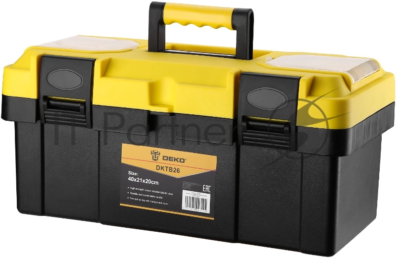 Ящик для инстр. Deko DKTB26 1отд. 6карм. желтый/черный (065-0831)