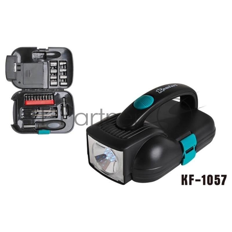 Инструменты с фонарём Komfort, KF - 1057 (24) 22 инструмета