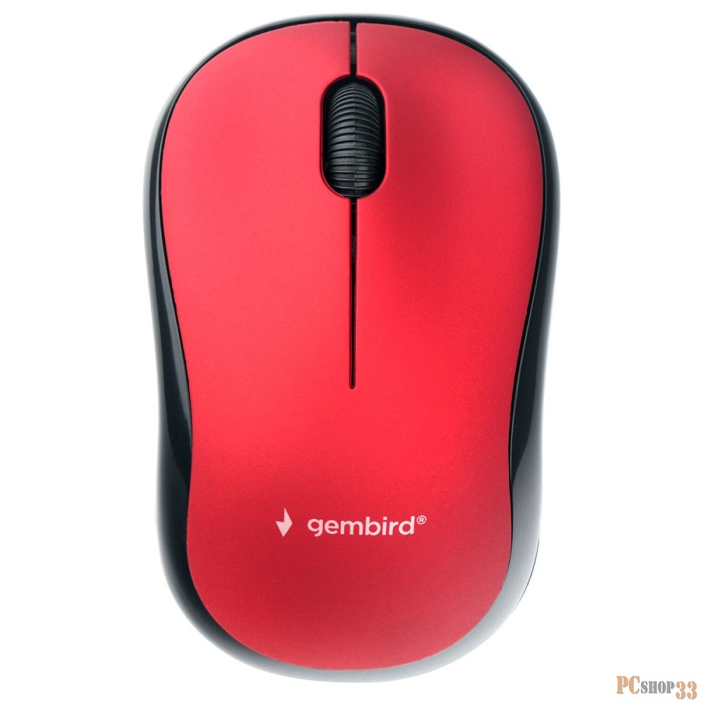 Мышь беспров. Gembird MUSW-270, 2.4ГГц, красный, 3 кнопки,1000DPI