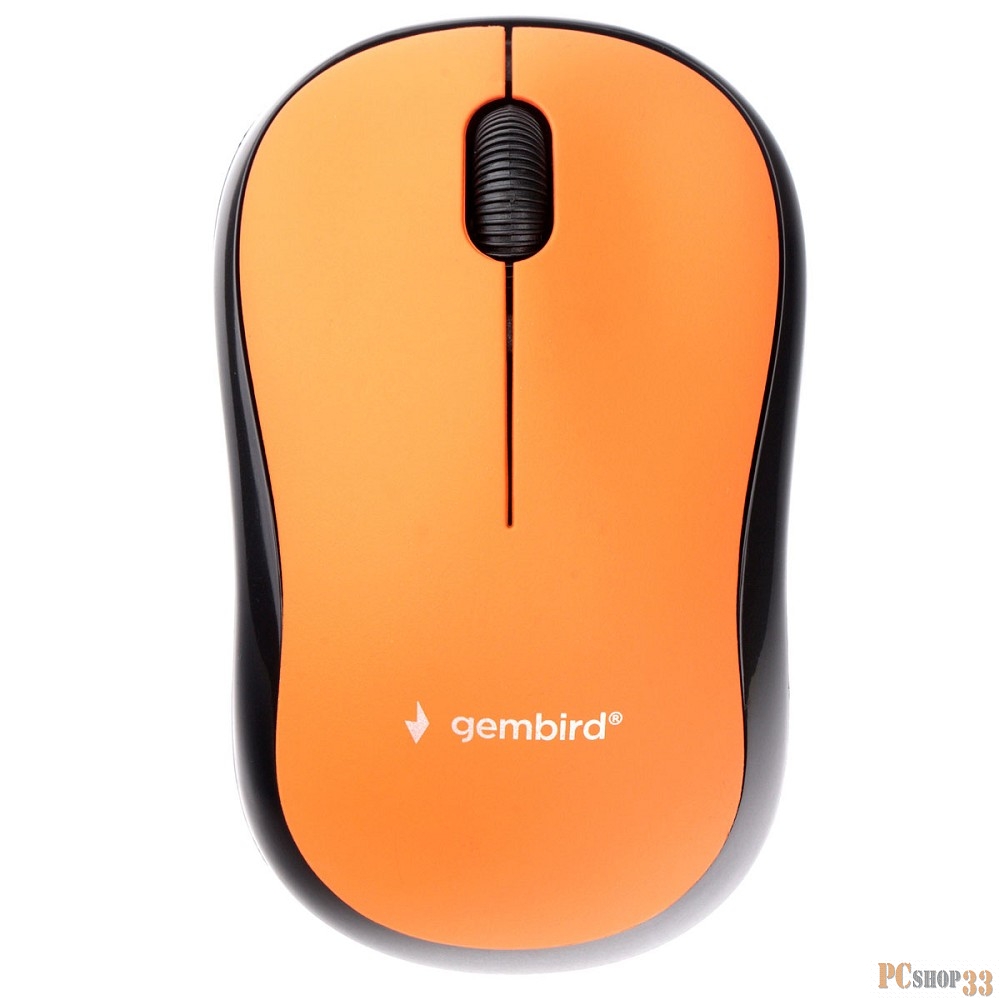Мышь беспров. Gembird MUSW-275, 2.4ГГц, оранжевый, 3 кнопки,1000DPI