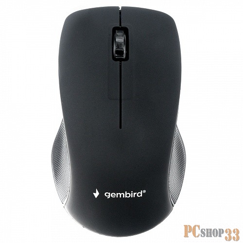 Мышь беспров. Gembird MUSW-380, 2.4ГГц, черный, soft touch, 3 кнопки,1000DPI
