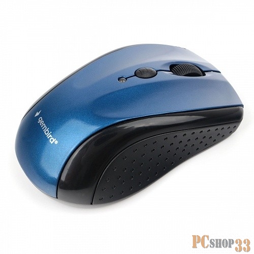 Мышь беспров. Gembird MUSW-425, 2.4ГГц, синий глянец, 6 кнопок,2400DPI