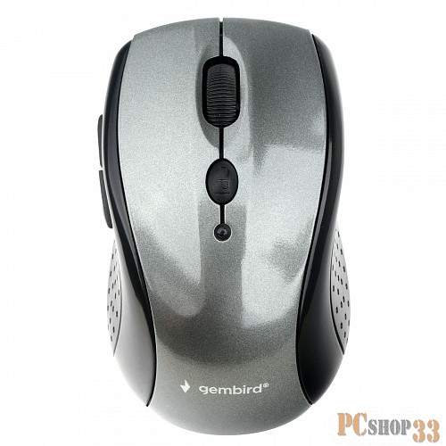 Мышь беспров. Gembird MUSW-430, 2,4 ГГц, серый глянец, 6 кнопок,1600DPI